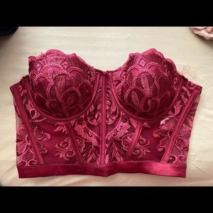 Burgundy Bustier Top